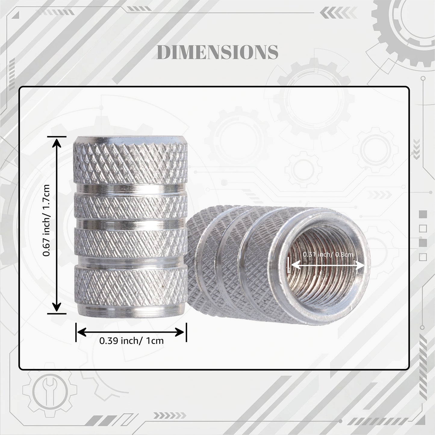 Chrome Valve Stem Caps (4-Pack)