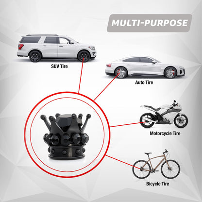 Crown tire valve caps compatible with cars SUVs motorcycles and bikes
