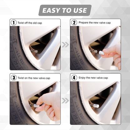 Chrome Valve Stem Caps (4-Pack)