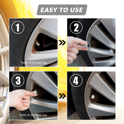 How to install rhinestone tire valve caps in four simple steps