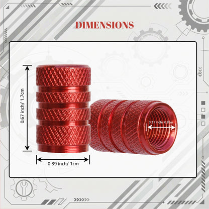 Red Valve Stem Caps (4-Pack)